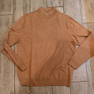 Murano Men's Brown Turtleneck Sweater 100% merino wool